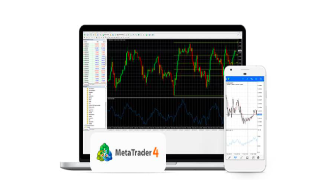 واجهة منصة ميتاتريدر 5 مع أدوات التحليل المتقدمة وتداول الأسهم